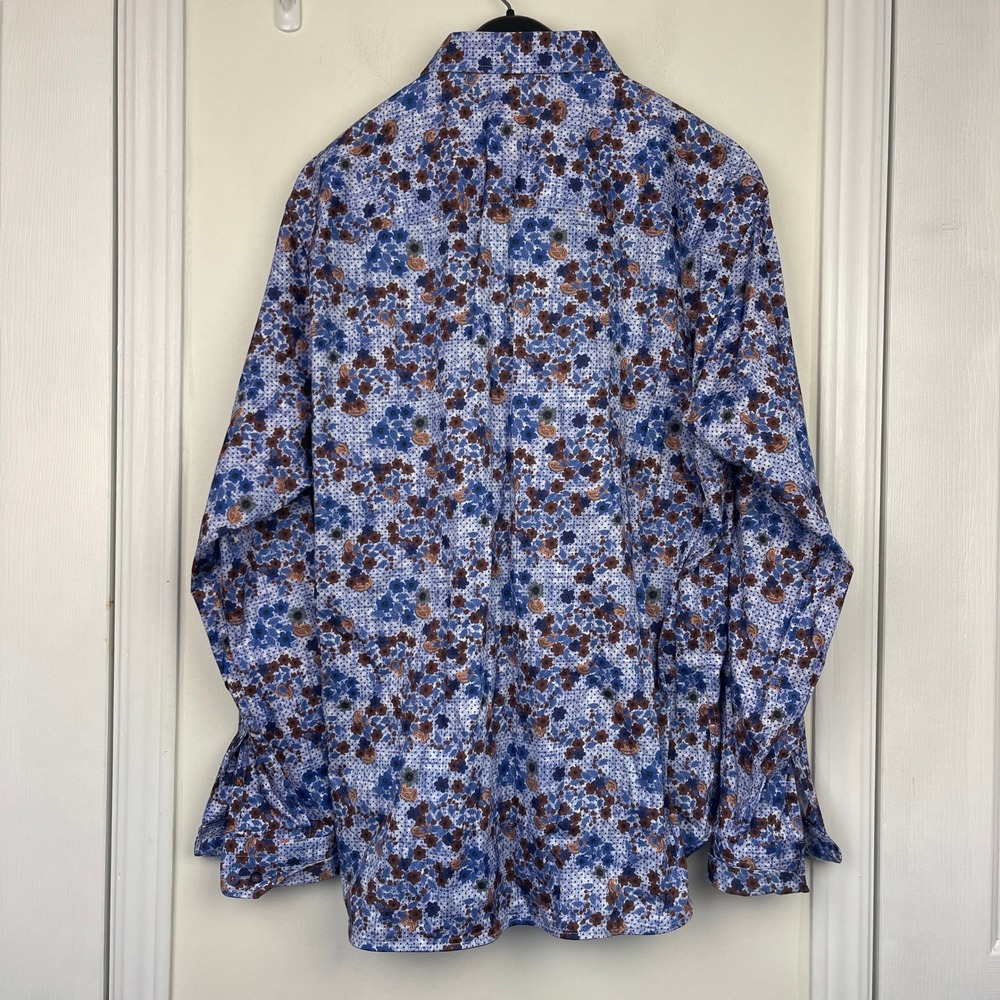 (Lot of 2) Visconti Black Mens XL Button Down Shirts Floral Paisley Plaid Summer - Picture 15 of 16